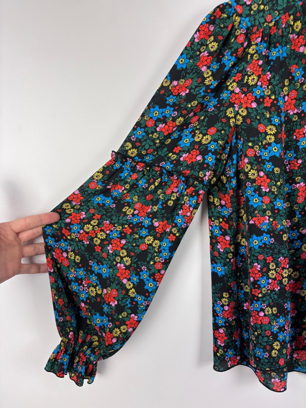 ME+EM ME+EM Floral Long Sleeve Blouse Multicolor Size UK 12 / US 8 Size M / US 6-8 / IT 42-44 - 8 Thumbnail