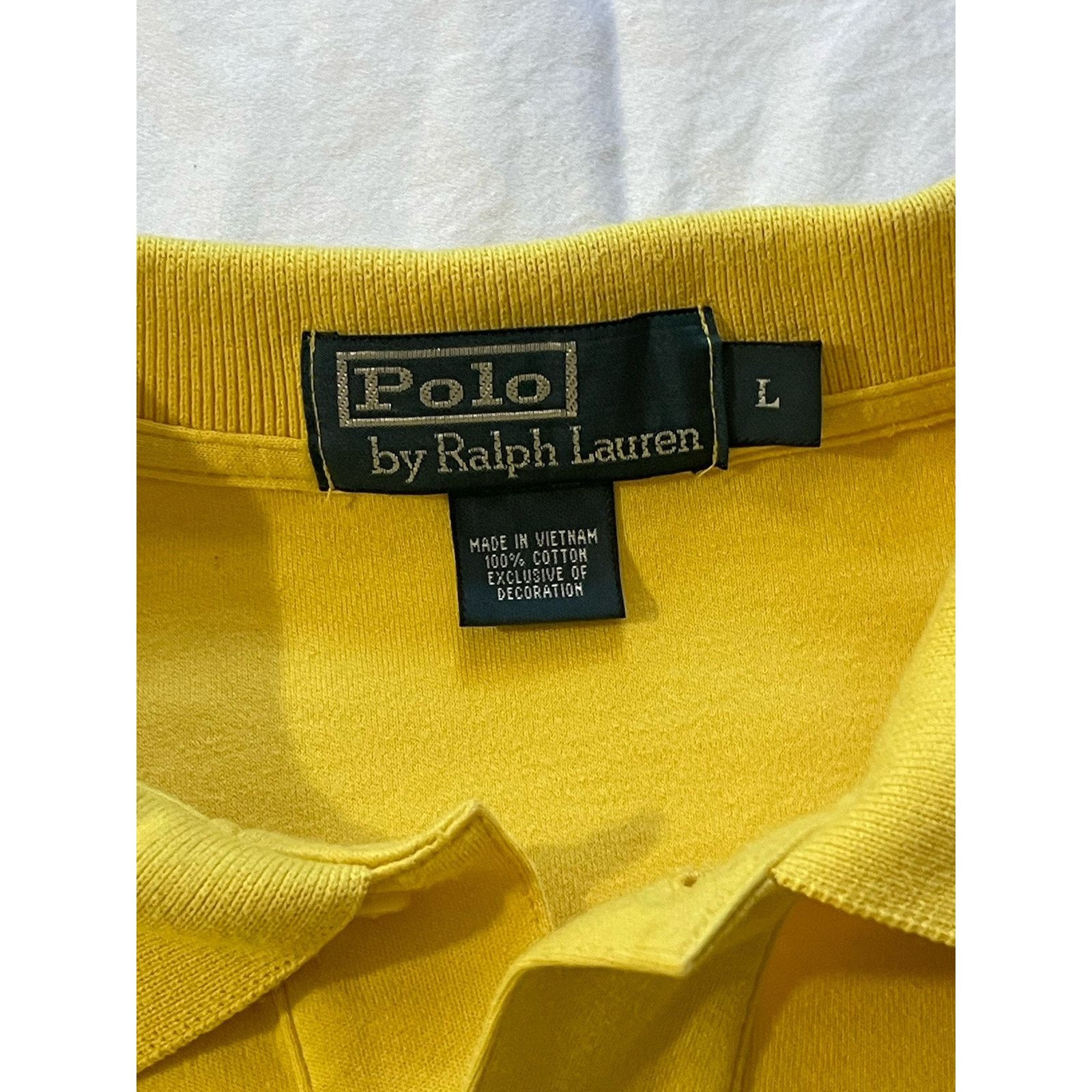Ralph Lauren VTG POLO RALPH LAUREN Size Large Made USA Mens Polo Cotton Size US L / EU 52-54 / 3 - 3 Thumbnail