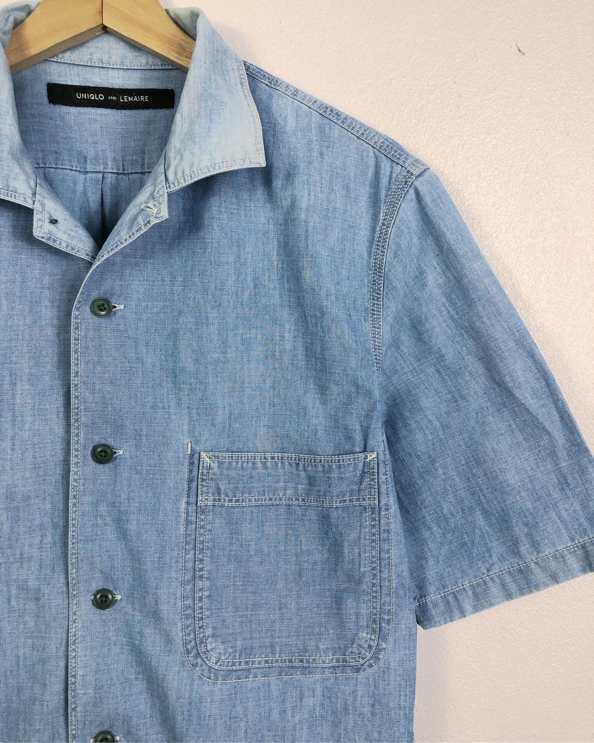 Lemaire × Uniqlo Rare Uniqlo X Lemaire Denim Button Ups Shirt Size US M / EU 48-50 / 2 - 3 Thumbnail