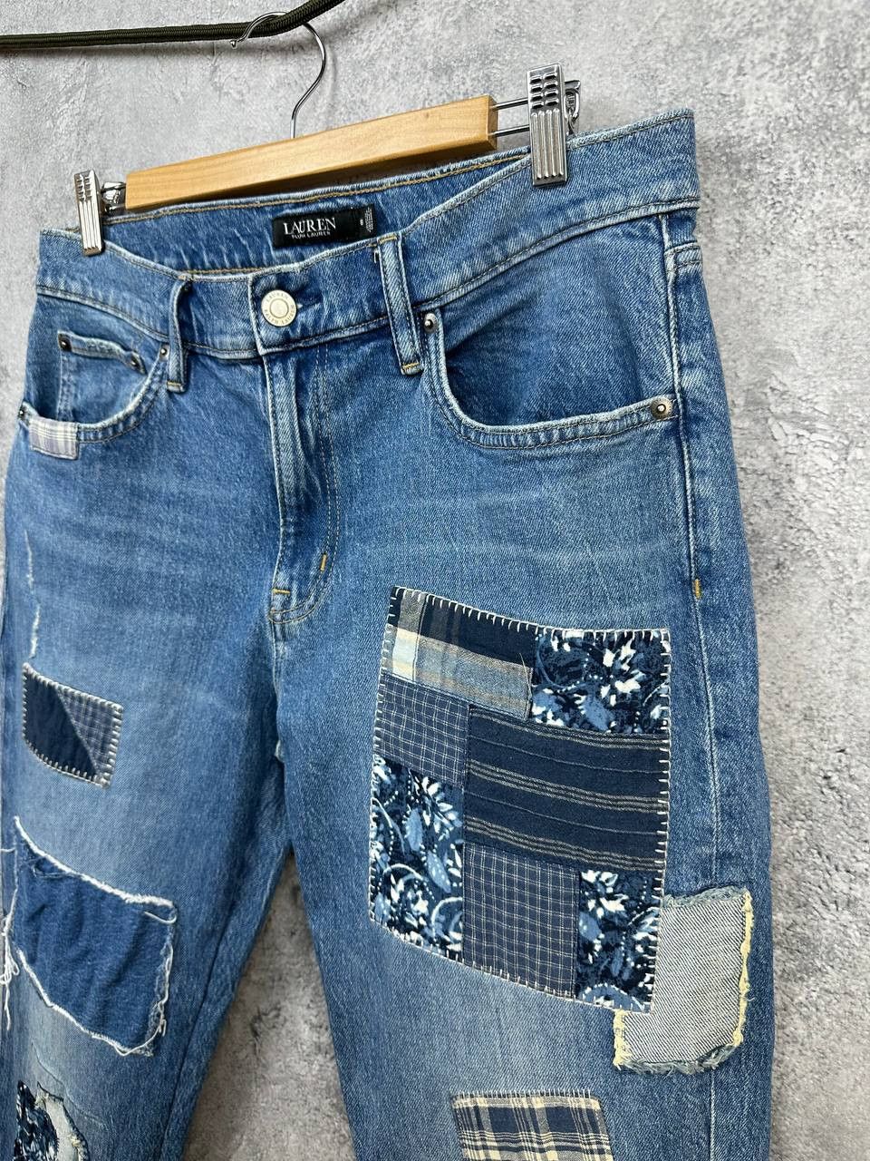 Lauren Ralph Lauren Lauren Ralph Lauren Patchwork Bandana Denim Jeans Pants Size 28" / US 6 / IT 42 - 5 Thumbnail