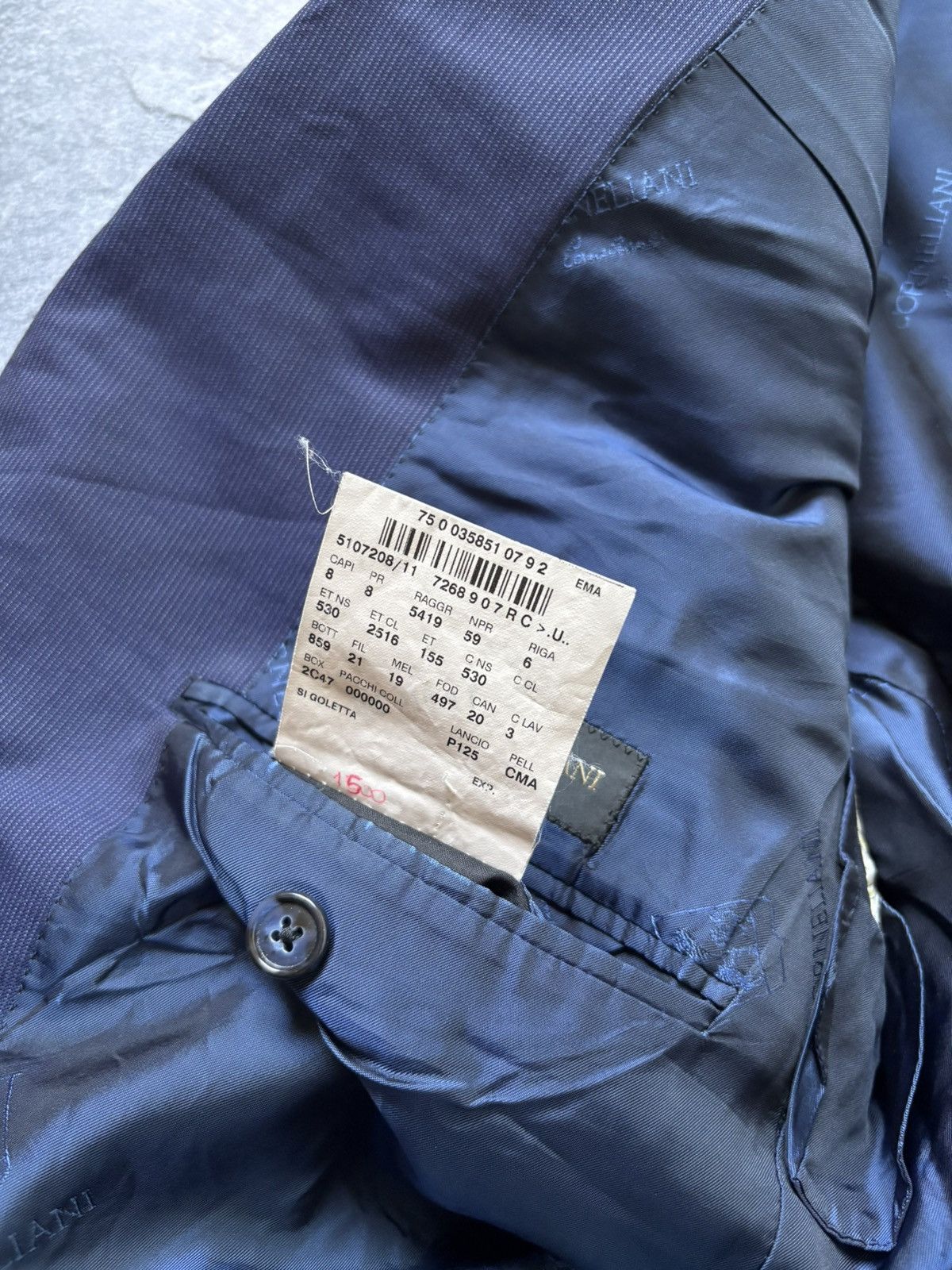 Corneliani Vintage Corneliani Luxury Virgin Wool Blue Blazer Jacket Size 52R - 10 Thumbnail