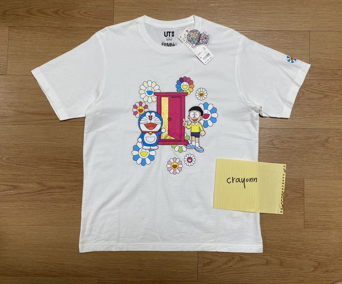 image of Takashi Murakami x Uniqlo Ut Murakami Takashi Doremon T-Shirt in White, Men's (Size Large)