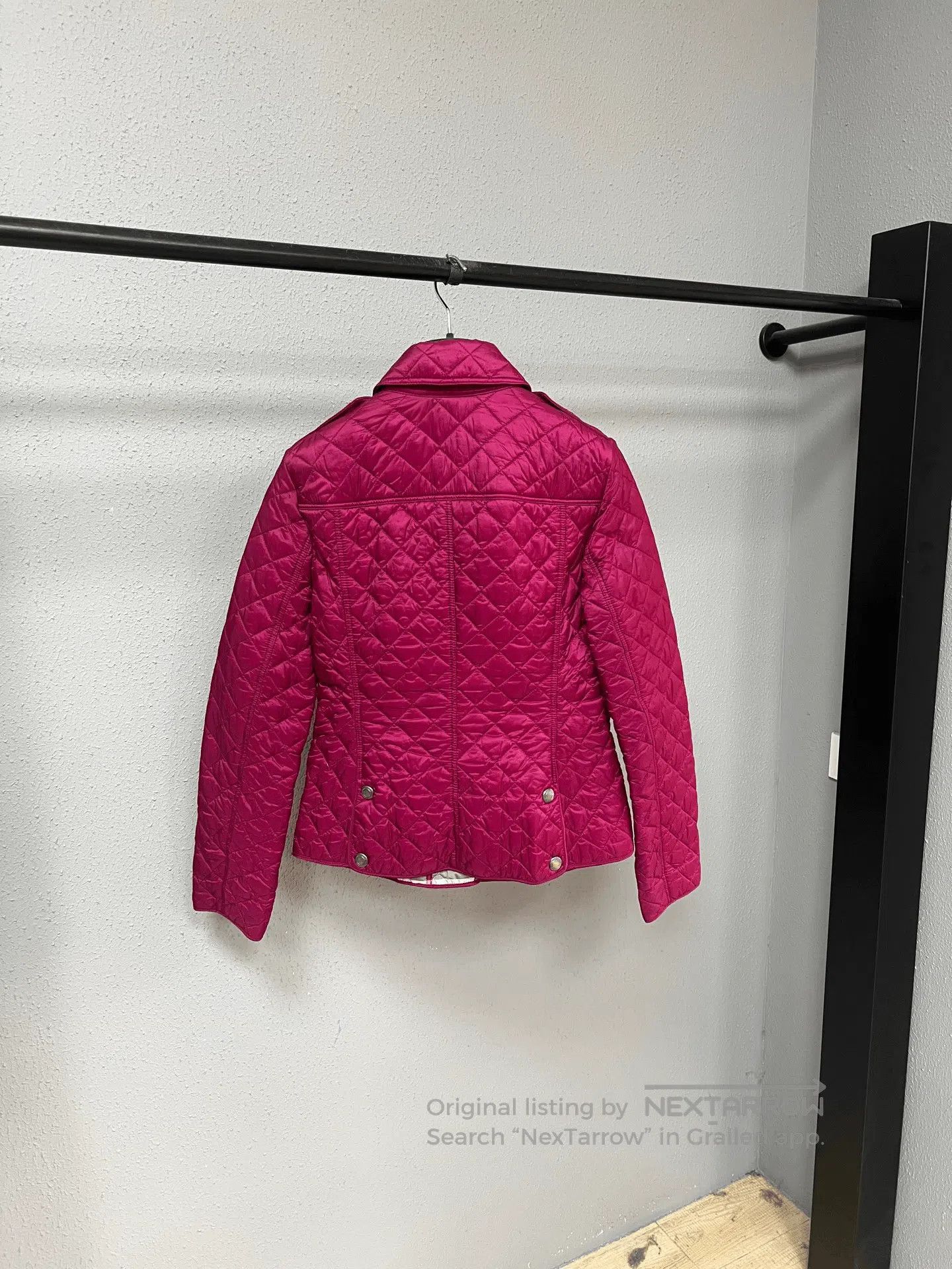 Burberry Burberry Pink Plaid Cotton Coat. Size XS / US 0-2 / IT 36-38 - 2 Thumbnail