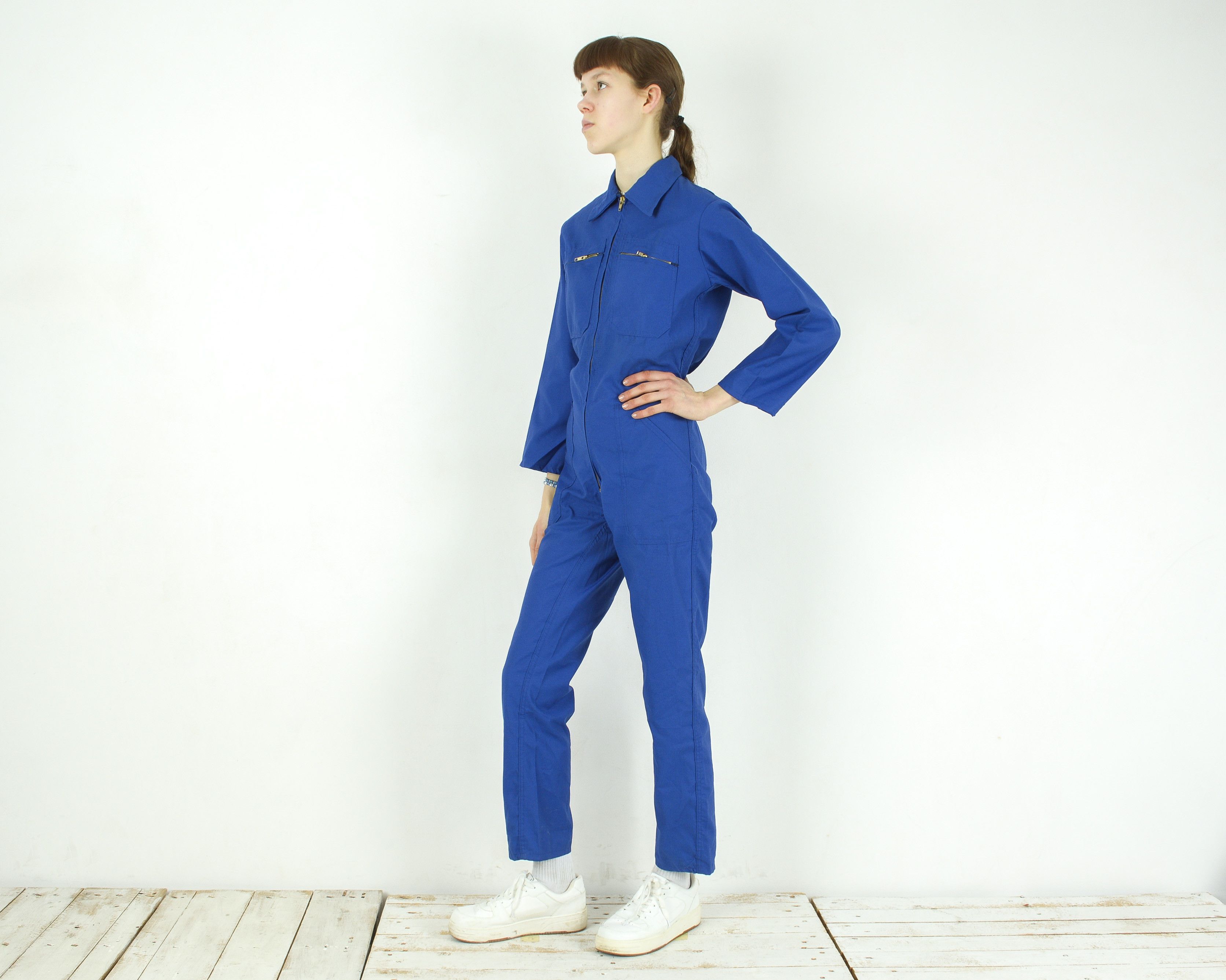 Japanese Brand × Le Laboureur × Vintage Boiler Suit Coveralls Zip Up Jumpsuit Long Sleeve Overall Size 25" / US 0 / IT 36 - 2 Thumbnail