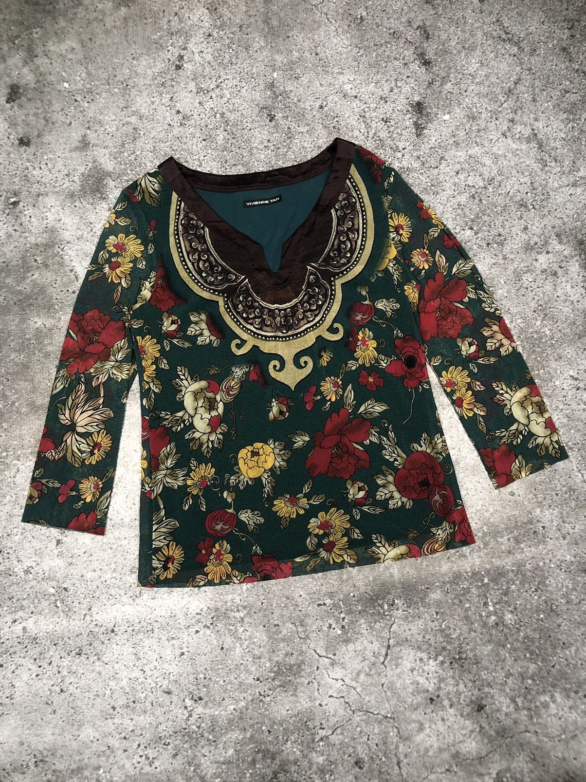 Jean Paul Gaultier × Vivienne Tam Vivienne Tam Flower Longsleeve Size S / US 4 / IT 40 - 2 Thumbnail