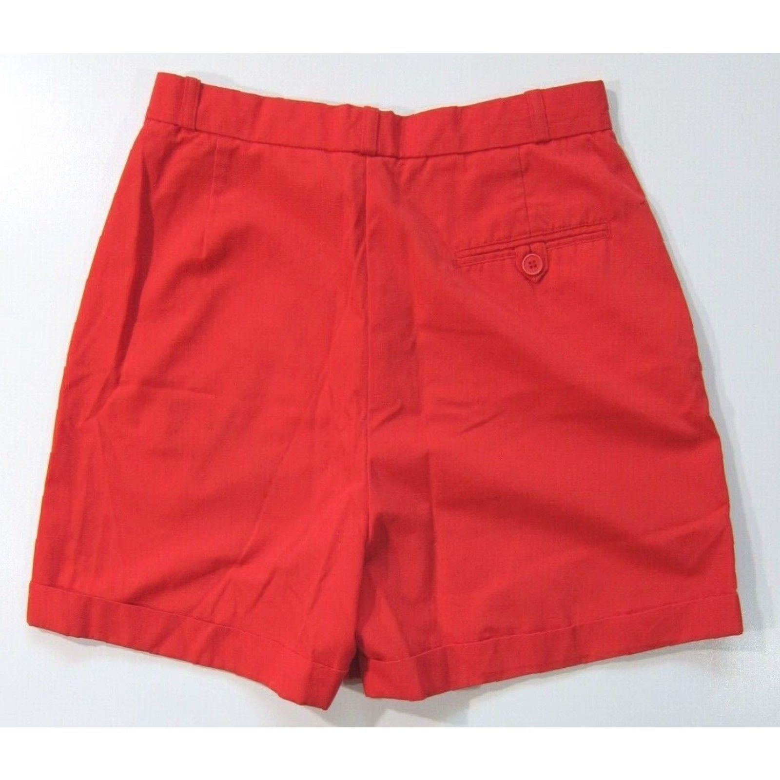 Vintage VINTAGE Casual Corner Shorts Women Small Chino High Rise Red Cotton Pocket Front Pockets Cuffed Zip 26" Waist Slim Rise Vintage Yes Size 26" / US 2 / IT 38 - 2 Thumbnail
