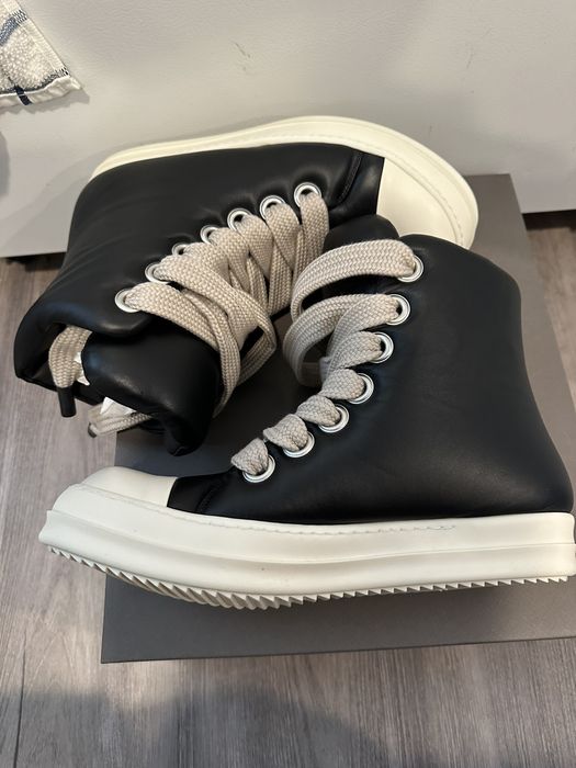 Rick Owens Rick owens leather padded jumbo lace Ramones black size 44 ...