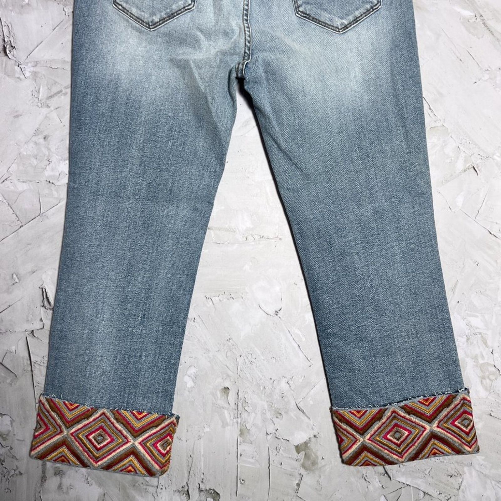 Other Driftwood Colette Crop Jean Diamond Daze Blue Embroidered 33 Size 33" - 11 Thumbnail