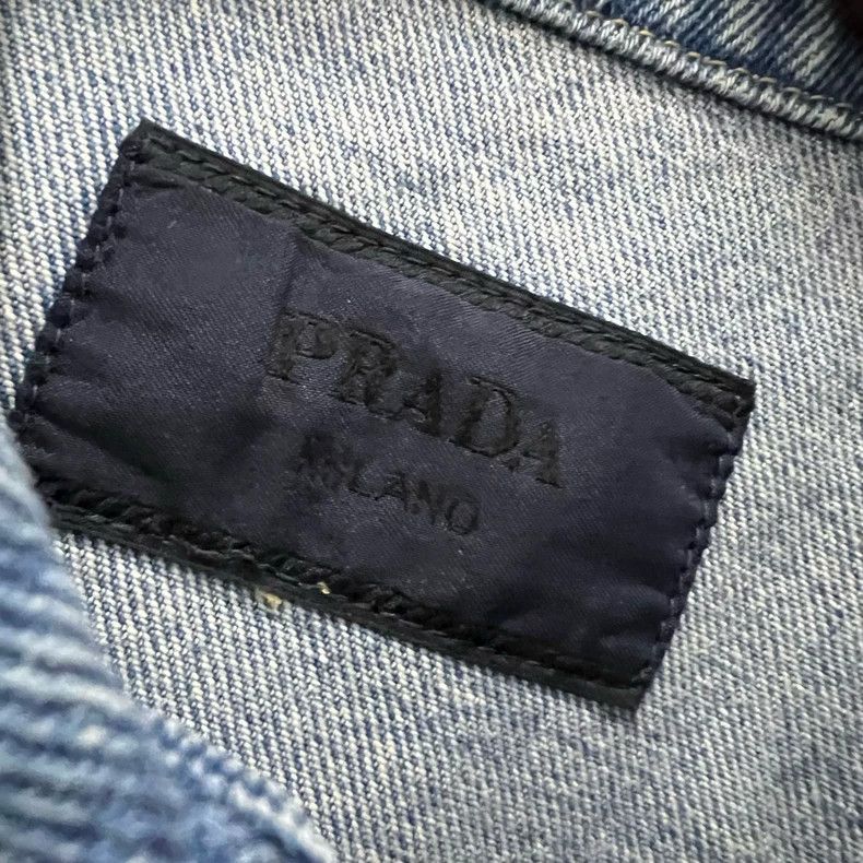 Prada Prada Blue triangle logo denim shirt 2503-Nextarrow Size US XL / EU 56 / 4 - 5 Thumbnail