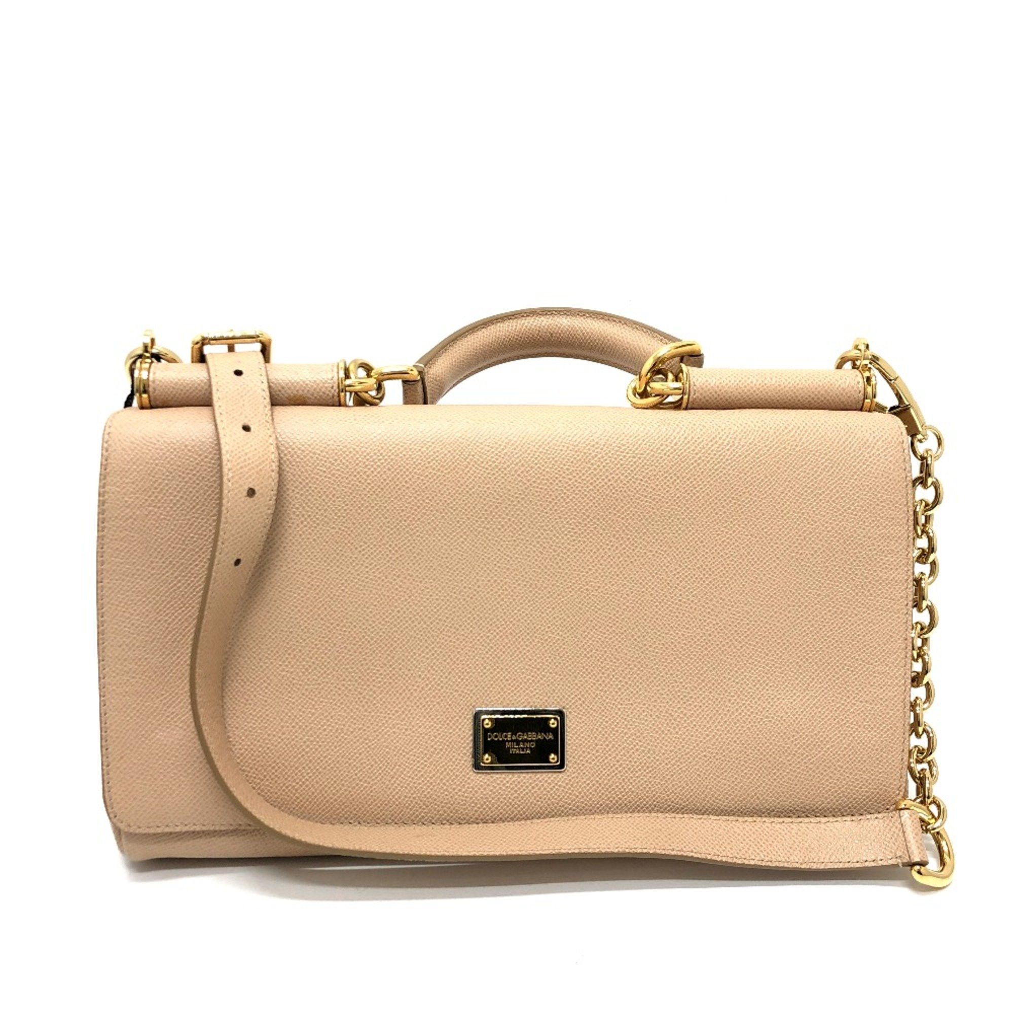 Dolce & Gabbana DOLCE&GABBANA 2WAY bag Shoulder Bag Beige GoldHardware Size ONE SIZE - 1 Thumbnail