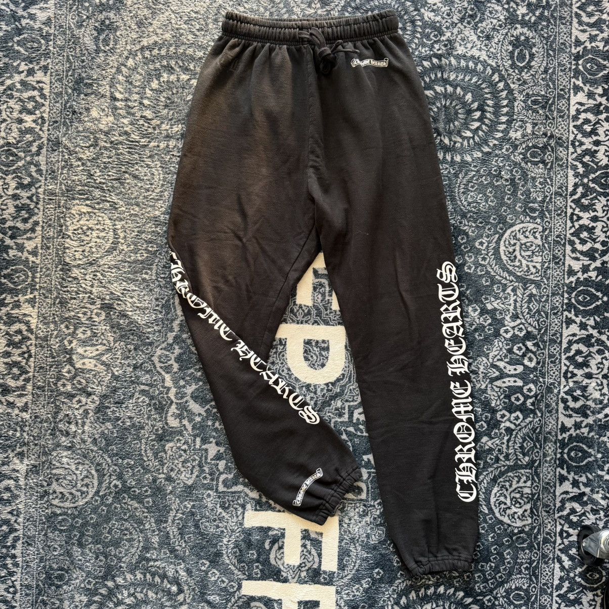 Chrome Hearts Chrome Hearts Scroll Logo Lightweight Sweatpants Sz Medium Size US 30 / EU 46 - 1 Thumbnail