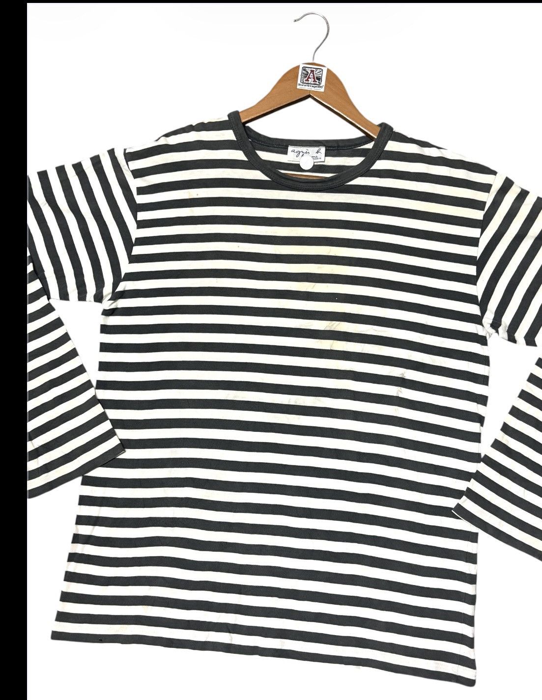 agnes b. VINTAGE AGNES B. STRIPE LONGSLEEVE TEE💥 Size US M / EU 48-50 / 2 - 4 Thumbnail