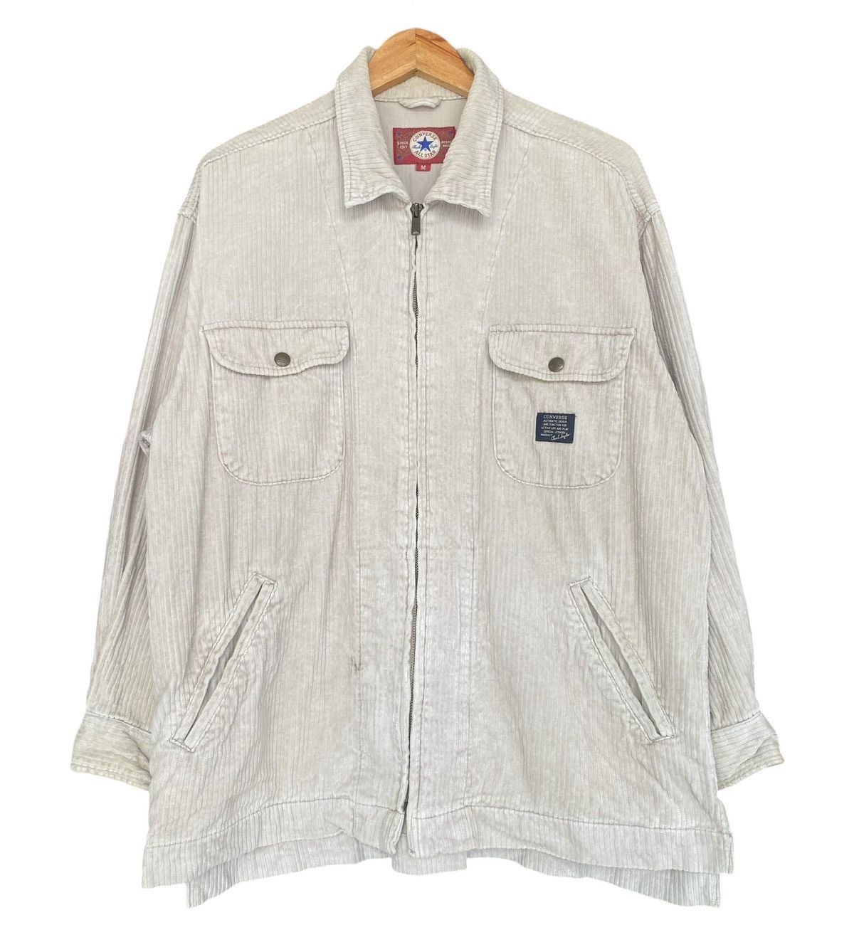 Converse × Vintage Vintage 90s CONVERSE ALL STAR Coudroy Zipper Jacket Size US M / EU 48-50 / 2 - 1 Thumbnail