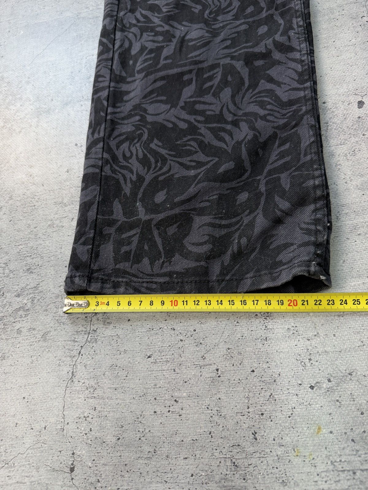 No Fear No Fear x H&M Monogram Printed Wide Denim Pants Jeans Size US 30 / EU 46 - 8 Thumbnail
