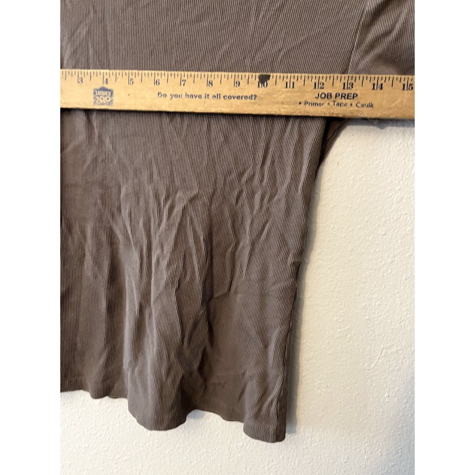 H&M H&M Top Women Brown Solid Cotton Blend Short Sleeve T-Shirt Crew Neck Cap Sleeve Slimming All Seasons Easy Care Regular Size S Casual Vintage: No Size S / US 4 / IT 40 - 5 Thumbnail