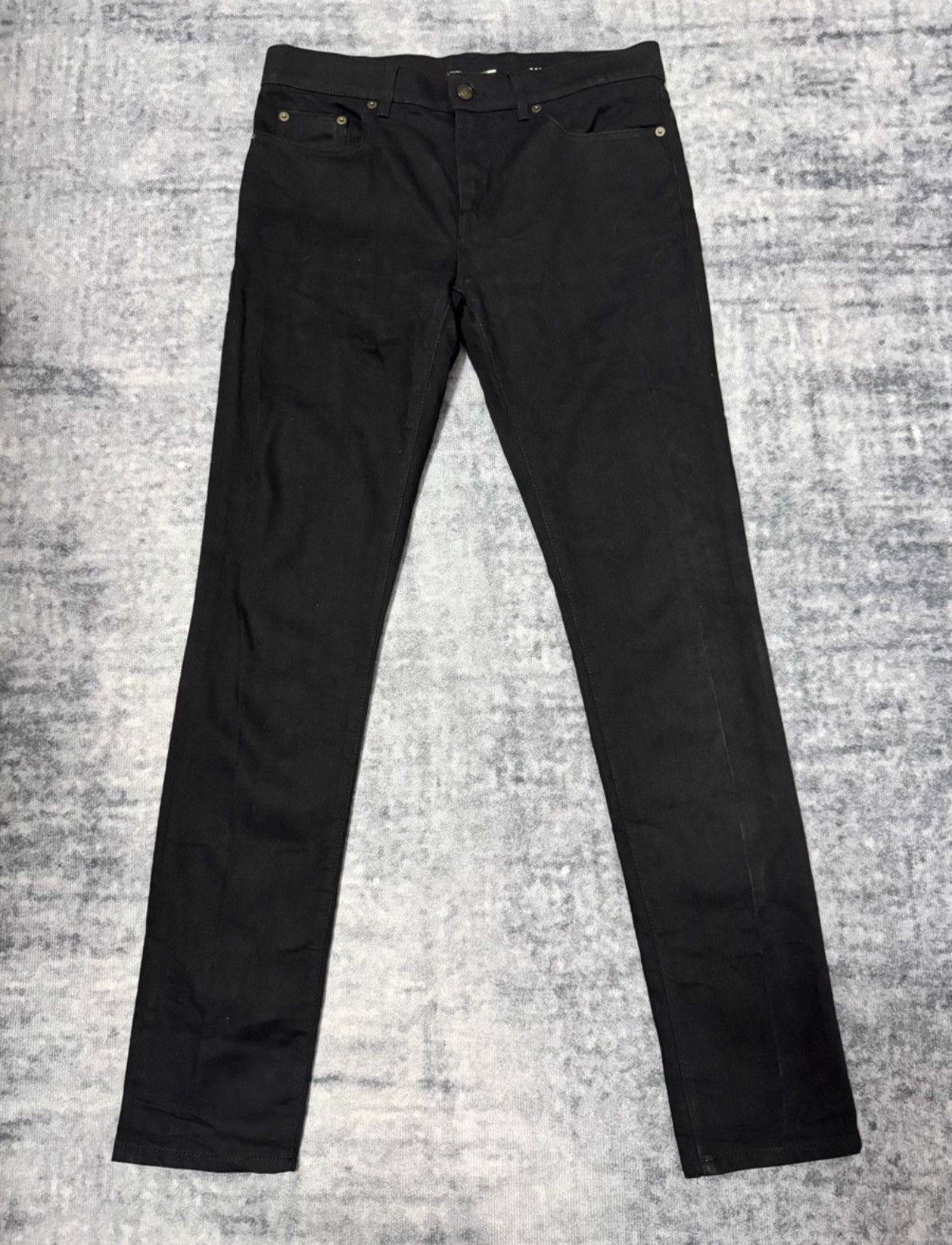 Saint Laurent Paris Saint Laurent (SLP) 18SS Stretch Black Basic Denim Jeans Size US 31 - 1 Thumbnail