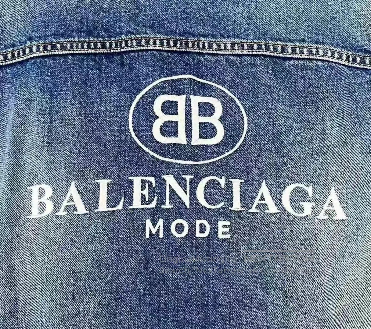 Balenciaga Balenciaga Blue Denim Jacket Double B Logo. Size US M / EU 48-50 / 2 - 5 Thumbnail