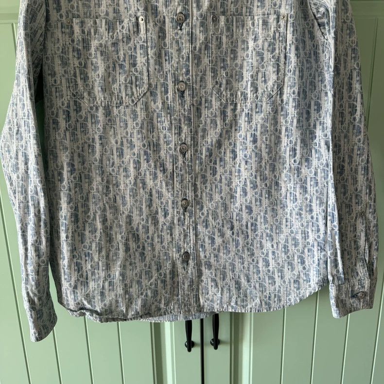 Dior Dior Size37 Blue full-printed old-fashioned shirt Size US XS / EU 42 / 0 - 8 Thumbnail