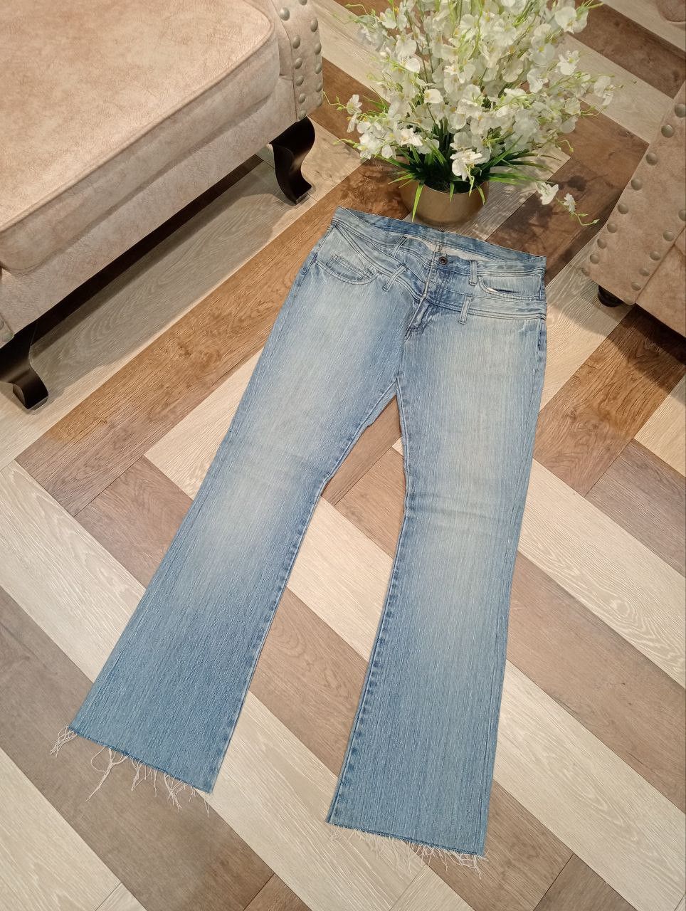 The Difference JAPANESE RUPERT THE DIFFERENCE FLARED BLUE JEANS Size US 34 / EU 50 - 5 Thumbnail