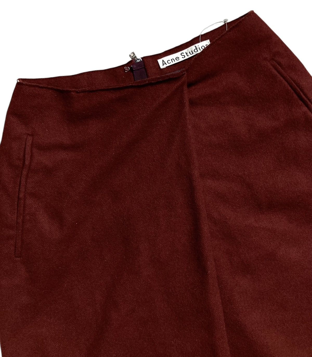 Acne Studios Acne Studios Stockholm Sweden Mini Skirt Red Color Size 26" / US 2 / IT 38 - 2 Thumbnail