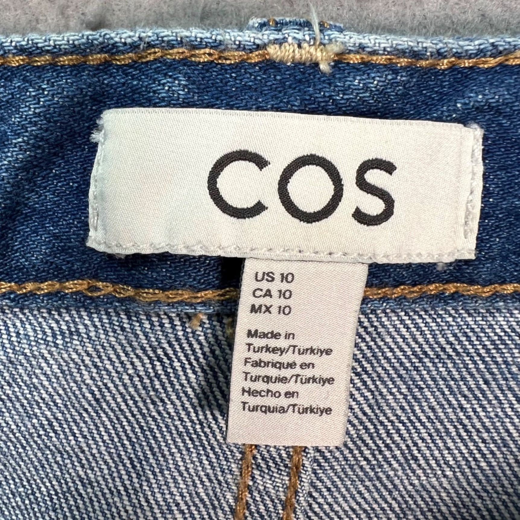Cos COS Women’s Size 10 Denim Midi Skirt Mid Blue Straight Cut Size 32" / US 10 / IT 46 - 3 Thumbnail