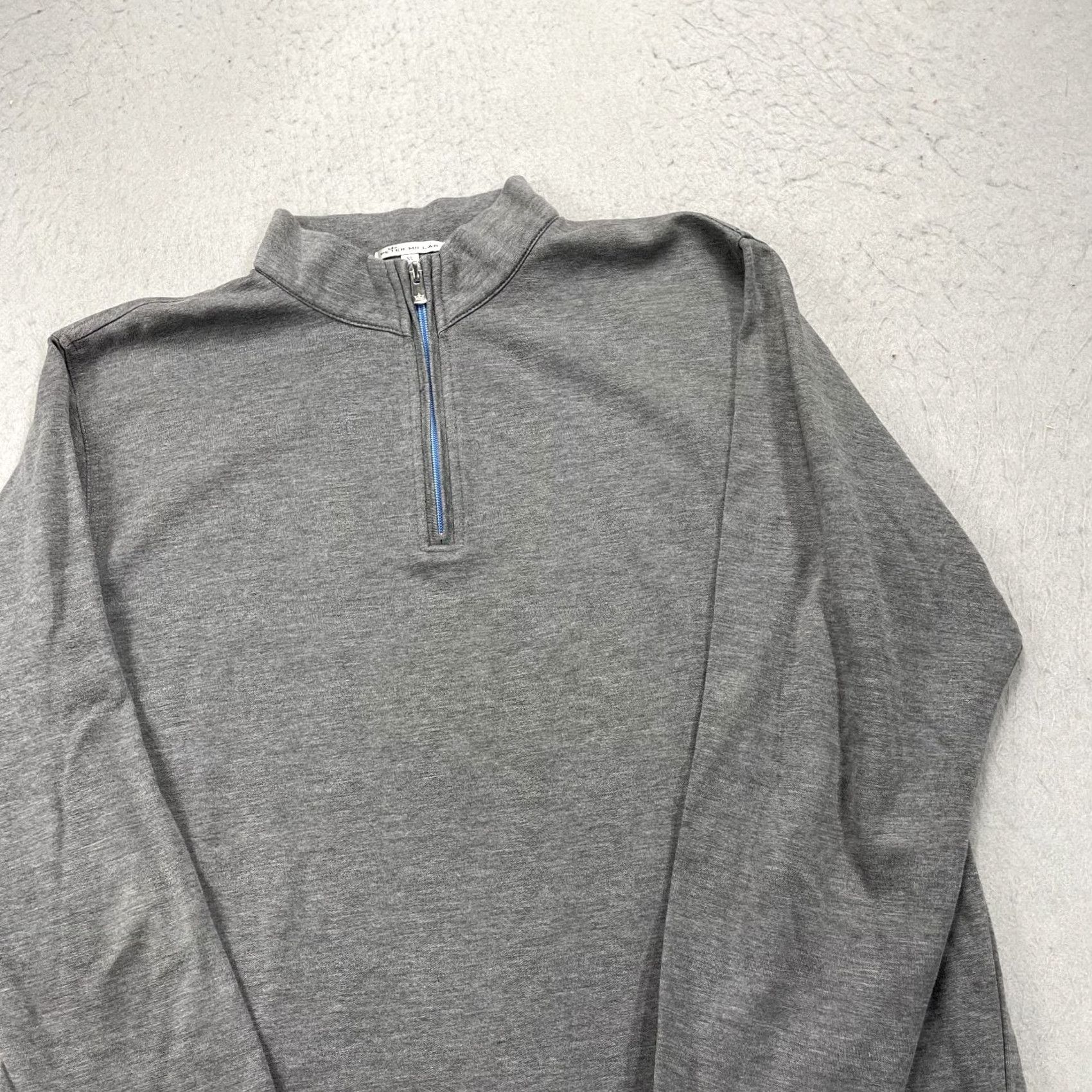 Peter Millar Nike Shirt Mens XL Gray Solid 1/4 Zip Pullover Golf Crown Comfort Interlock Peter Millar Size US XL / EU 56 / 4 - 3 Thumbnail