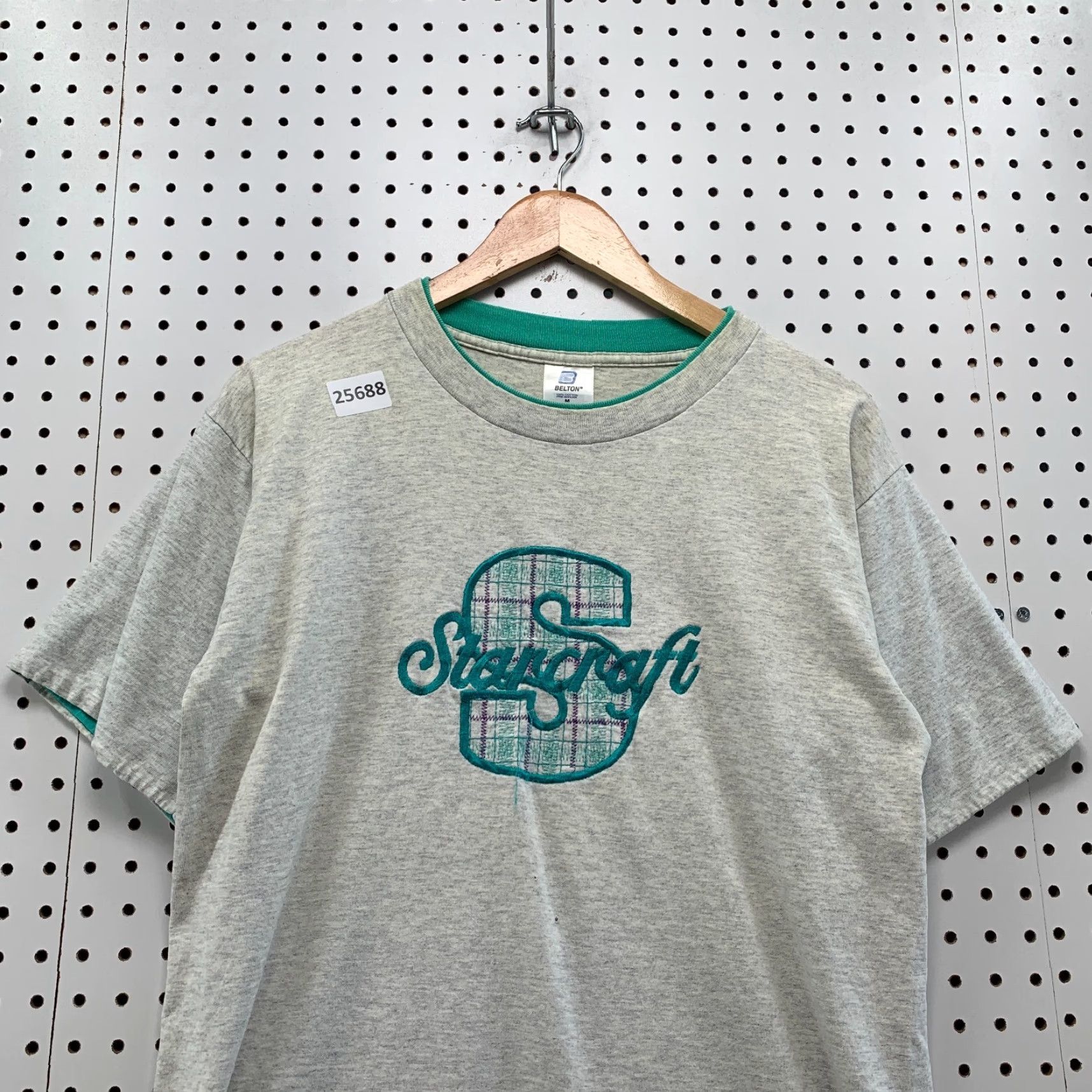Vintage VINTAGE Starcraft Shirt Gray Embroidered Adult Medium USA 21x28 Shirt Belton Cotton, Cotton Blend Size US M / EU 48-50 / 2 - 2 Thumbnail
