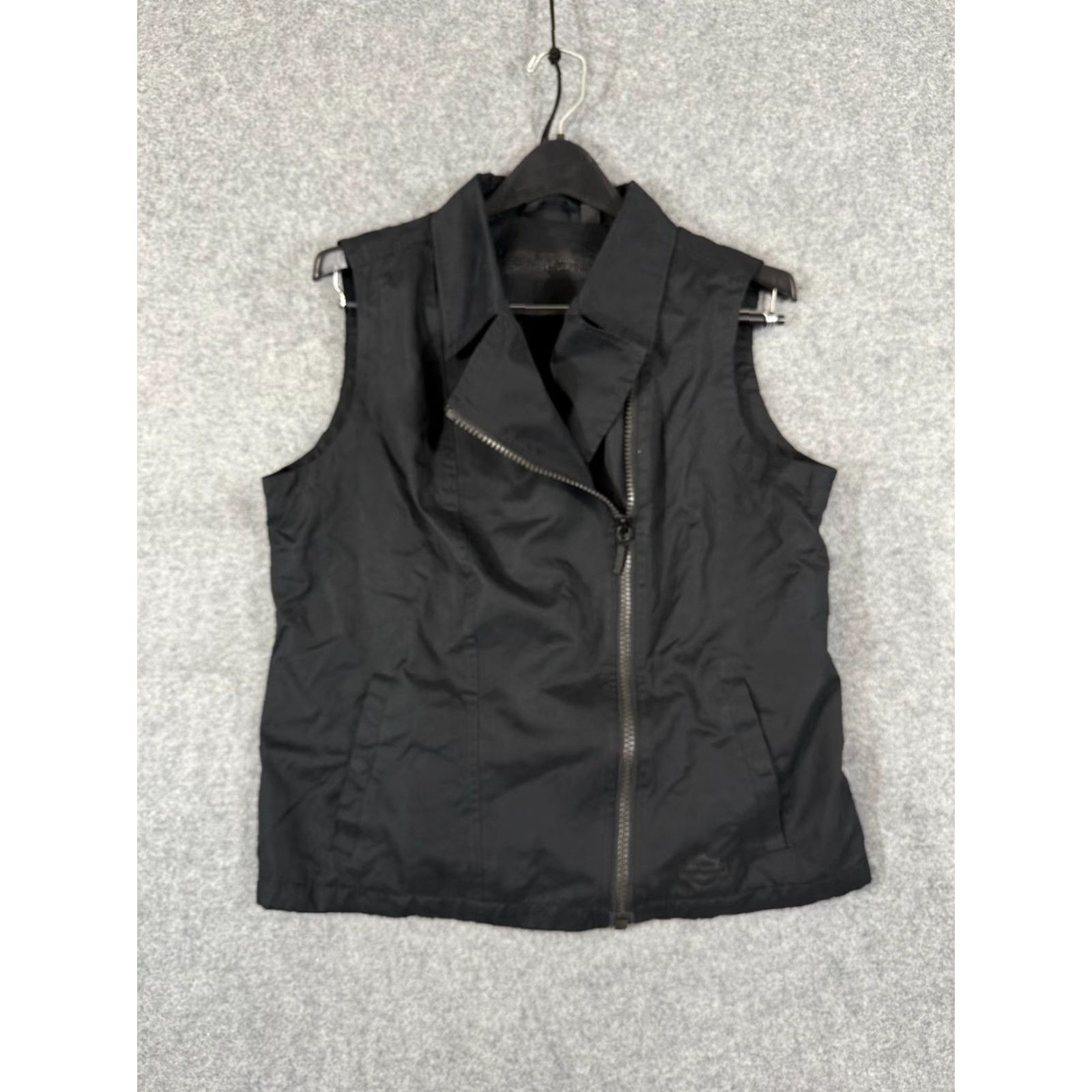 Harley Davidson Harley-Davidson Motorcycle Vest Womens L Black Side Full-Zip Lined American Size L / US 10 / IT 46 - 4 Thumbnail
