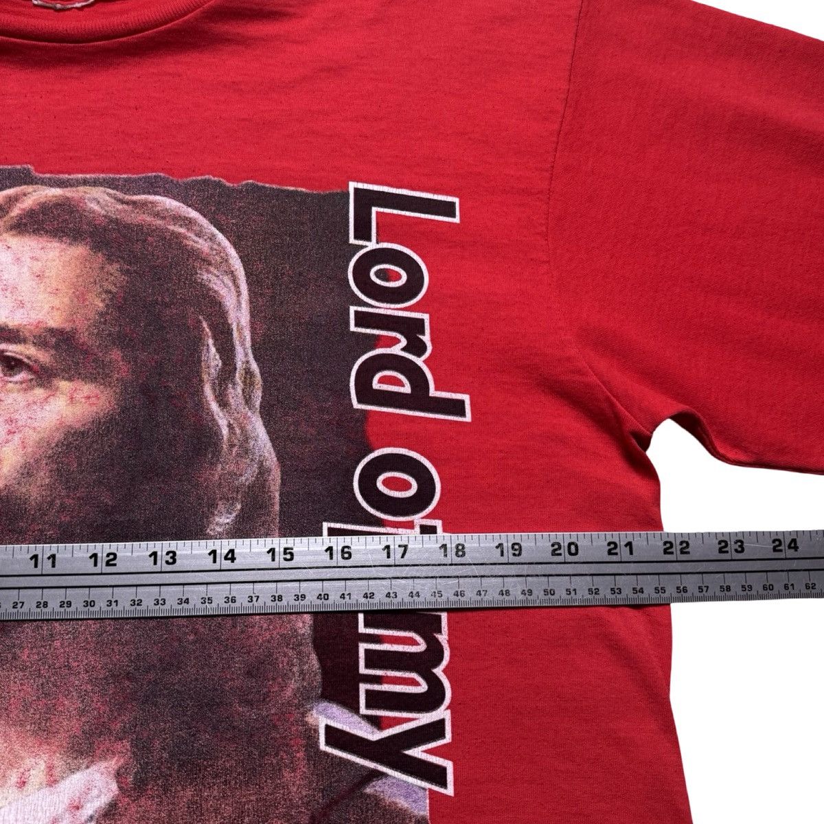 Other Vinta 90s Jesus Rap Tee Lord of My Life Men's L Red ERD Size US L / EU 52-54 / 3 - 5 Thumbnail