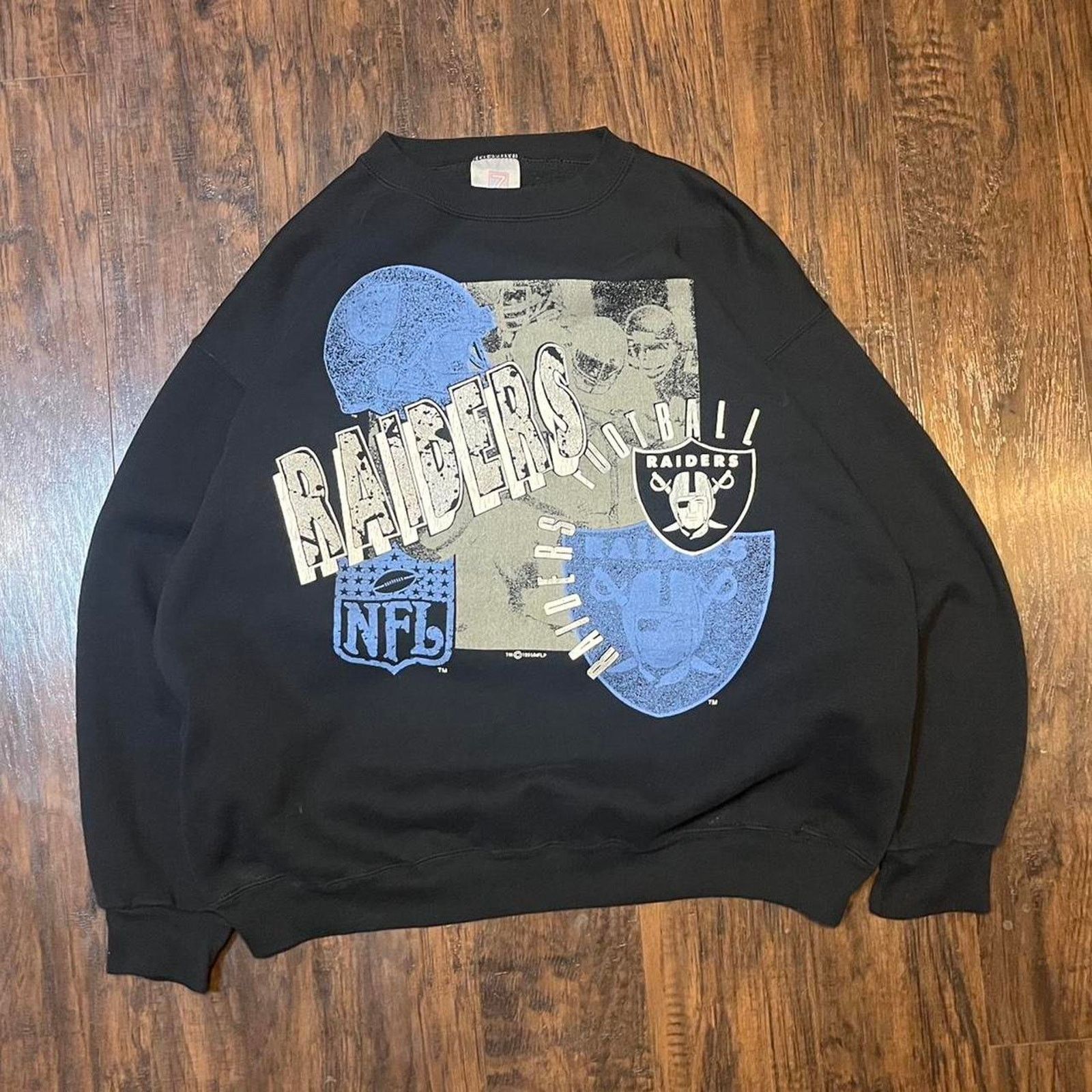 Logo 7 Vintage Oakland Raiders Football Crewneck Size US XL / EU 56 / 4 - 1 Thumbnail