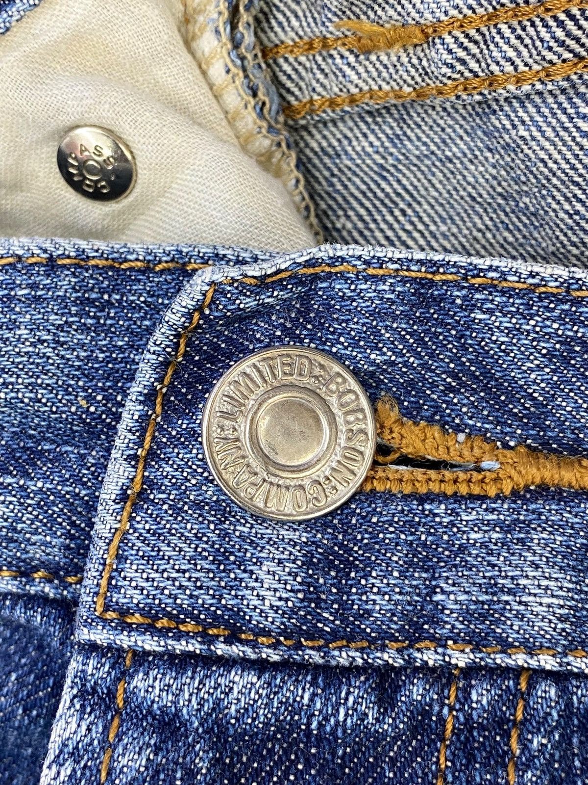 Japanese Brand Japanese Brand Light Blue Wash Whiskered Style Flare Jeans Size US 32 / EU 48 - 11 Thumbnail
