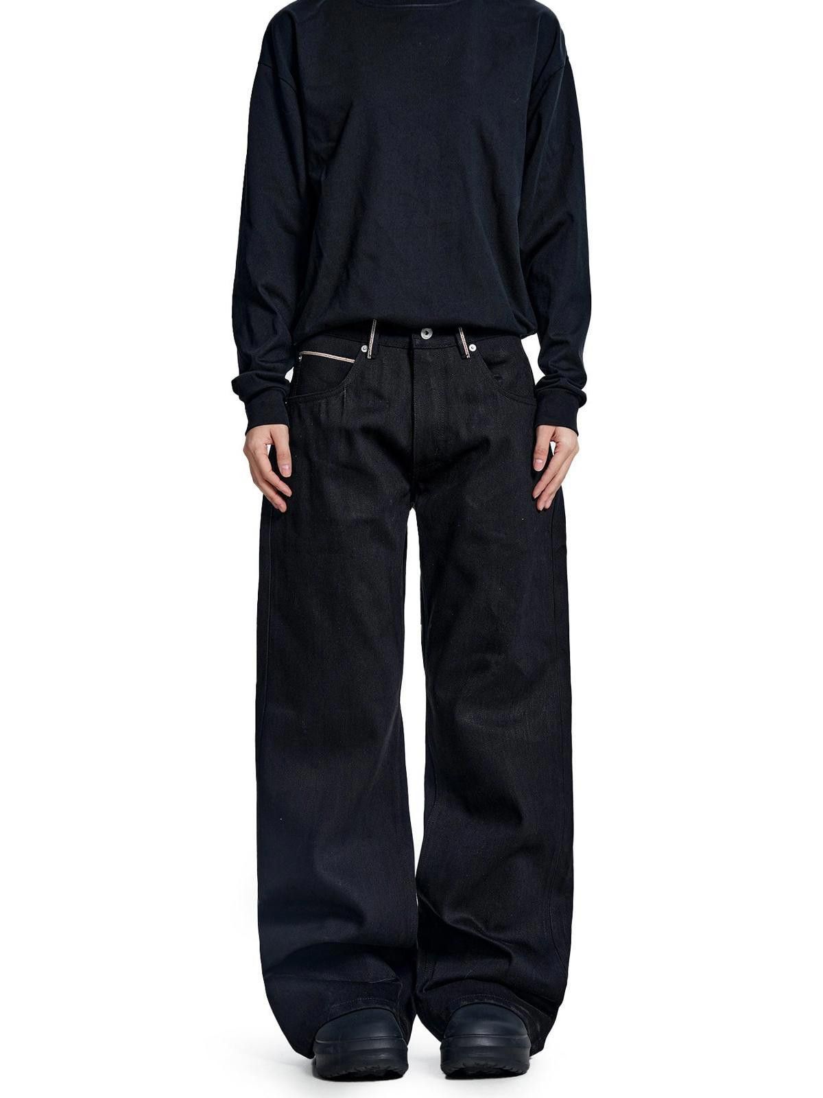 Jean Red-Ear Selvedge Black Unwashed Straight Jeans Size US 32 / EU 48 - 2 Thumbnail