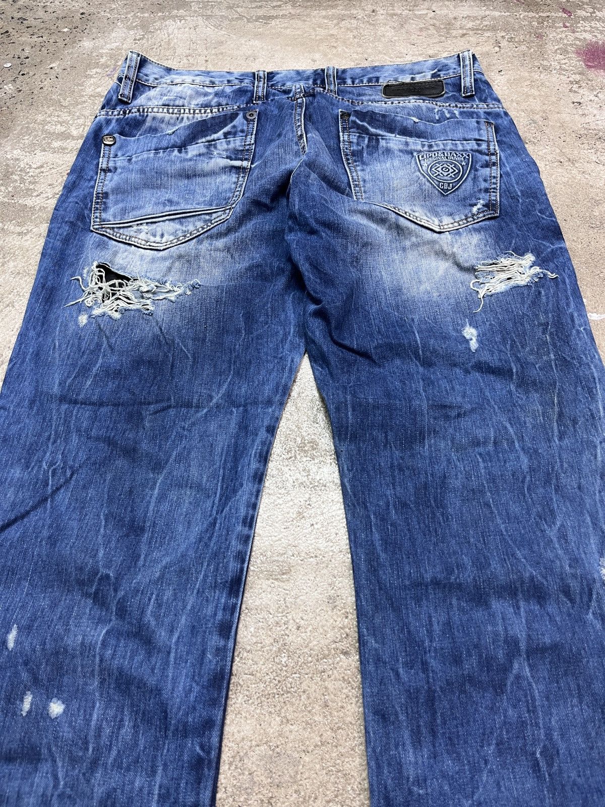 Vintage BAGGY DISTRESSED BONDAGE FADED PANTS - LOT № 3161 Size US 34 / EU 50 - 8 Thumbnail
