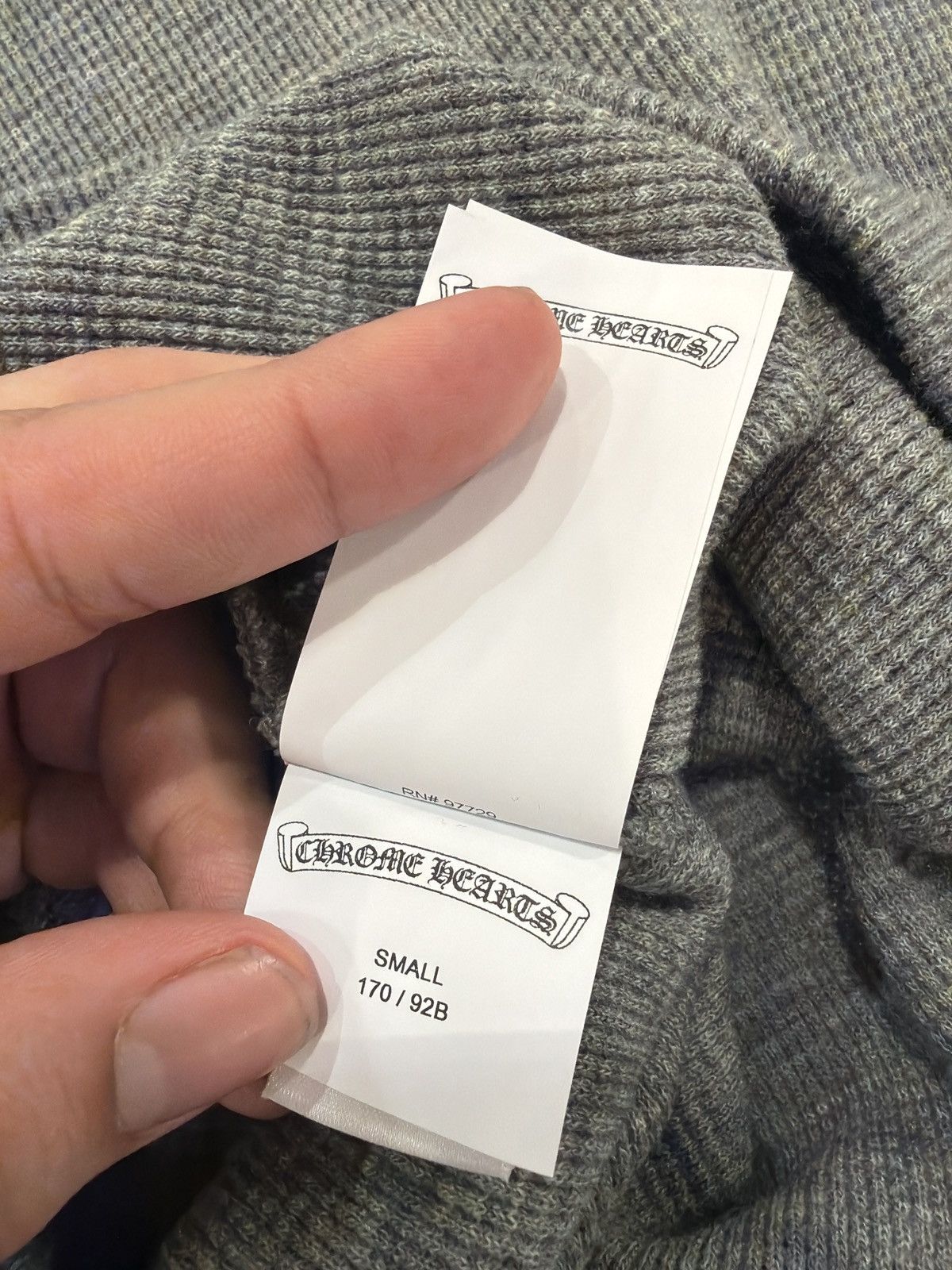 Chrome Hearts Chrome Hearts Embroidered Silver Button Grey Henley L/S Size US S / EU 44-46 / 1 - 5 Thumbnail