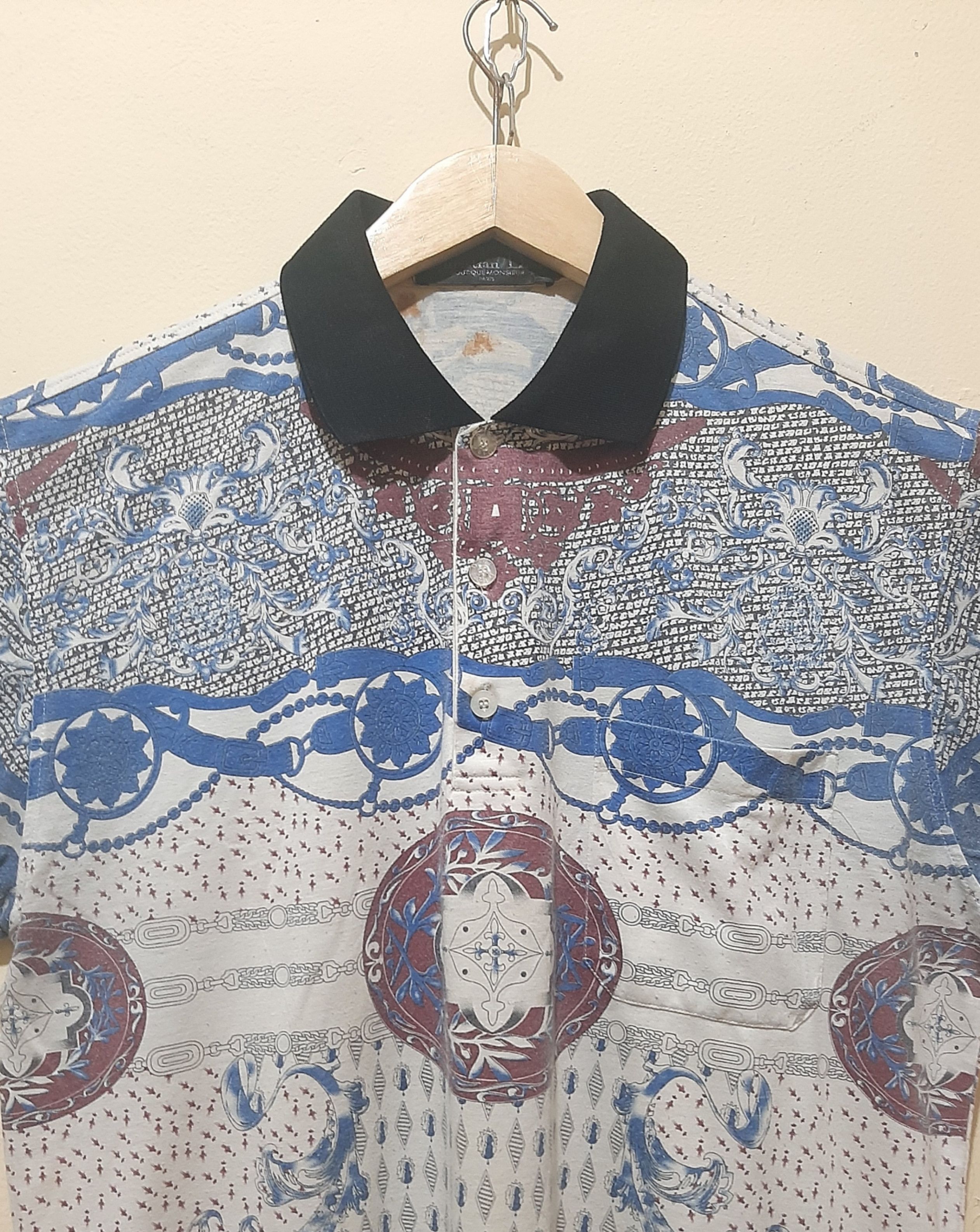 Christian Dior Monsieur × Dior Vintage Polo Shirt Christian Dior Monsieur Print Pattern Size US L / EU 52-54 / 3 - 1 Thumbnail