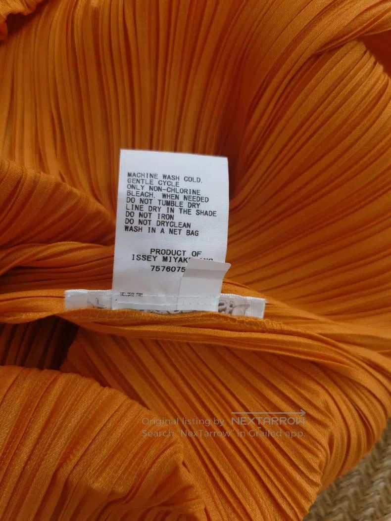 Issey Miyake Issey Miyake Orange Pleated Top Size L / US 10 / IT 46 - 5 Thumbnail