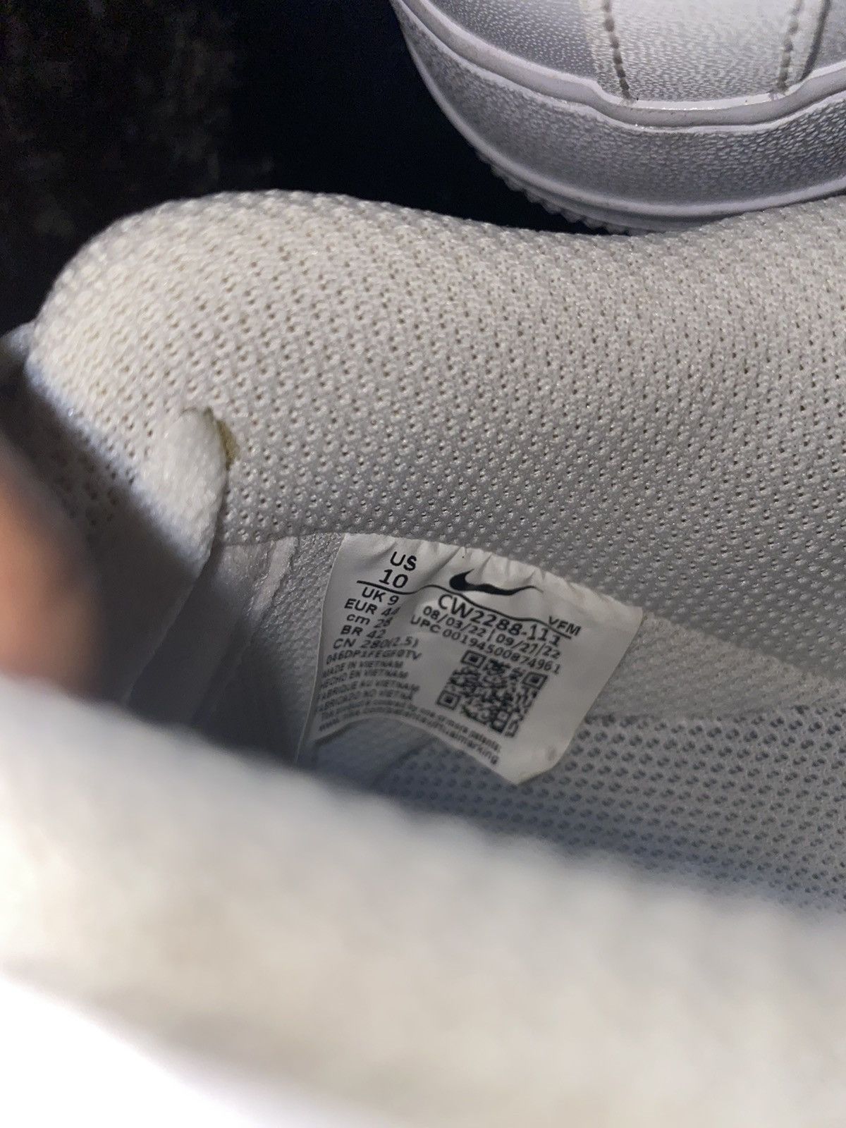 Nike Triple White AF1 Low 07 Size US 10 / EU 43 - 5 Thumbnail