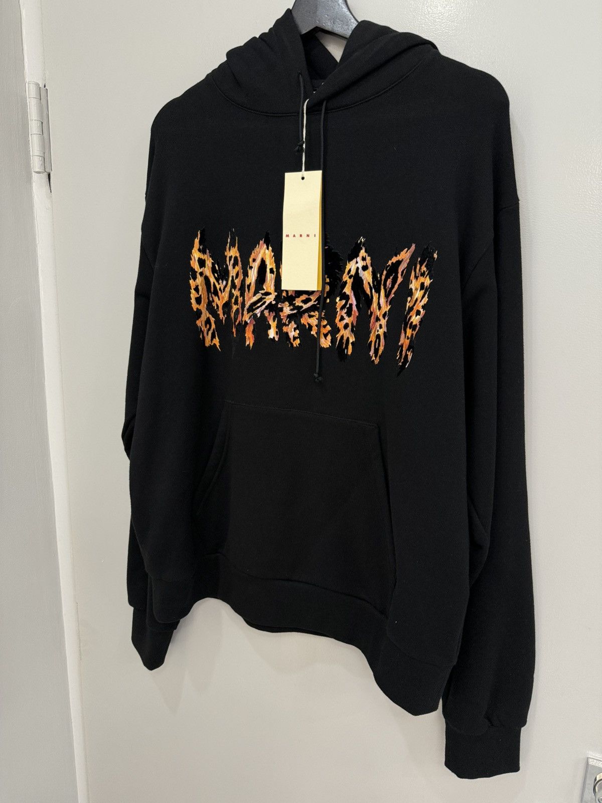 Marni Marni Flocked Cotton Logo Hoodie Size US M / EU 48-50 / 2 - 3 Thumbnail