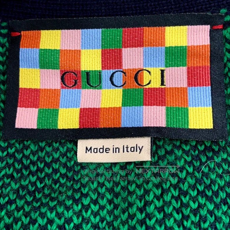 Gucci Gucci Colour-matched logo jacquard full-printed wool V-nec Size XS / US 0-2 / IT 36-38 - 5 Thumbnail