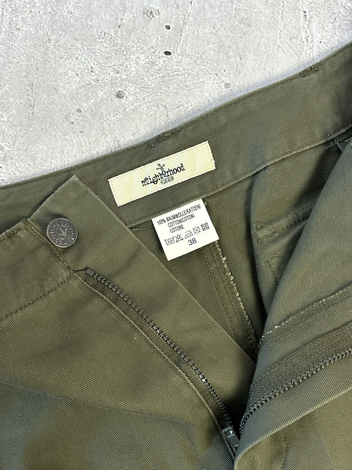 Japanese Brand × Vintage Neighborhood NYC Khaki Cargo Zipper Cotton Long Skirt Size 38" / US 16 / IT 52 - 8 Thumbnail