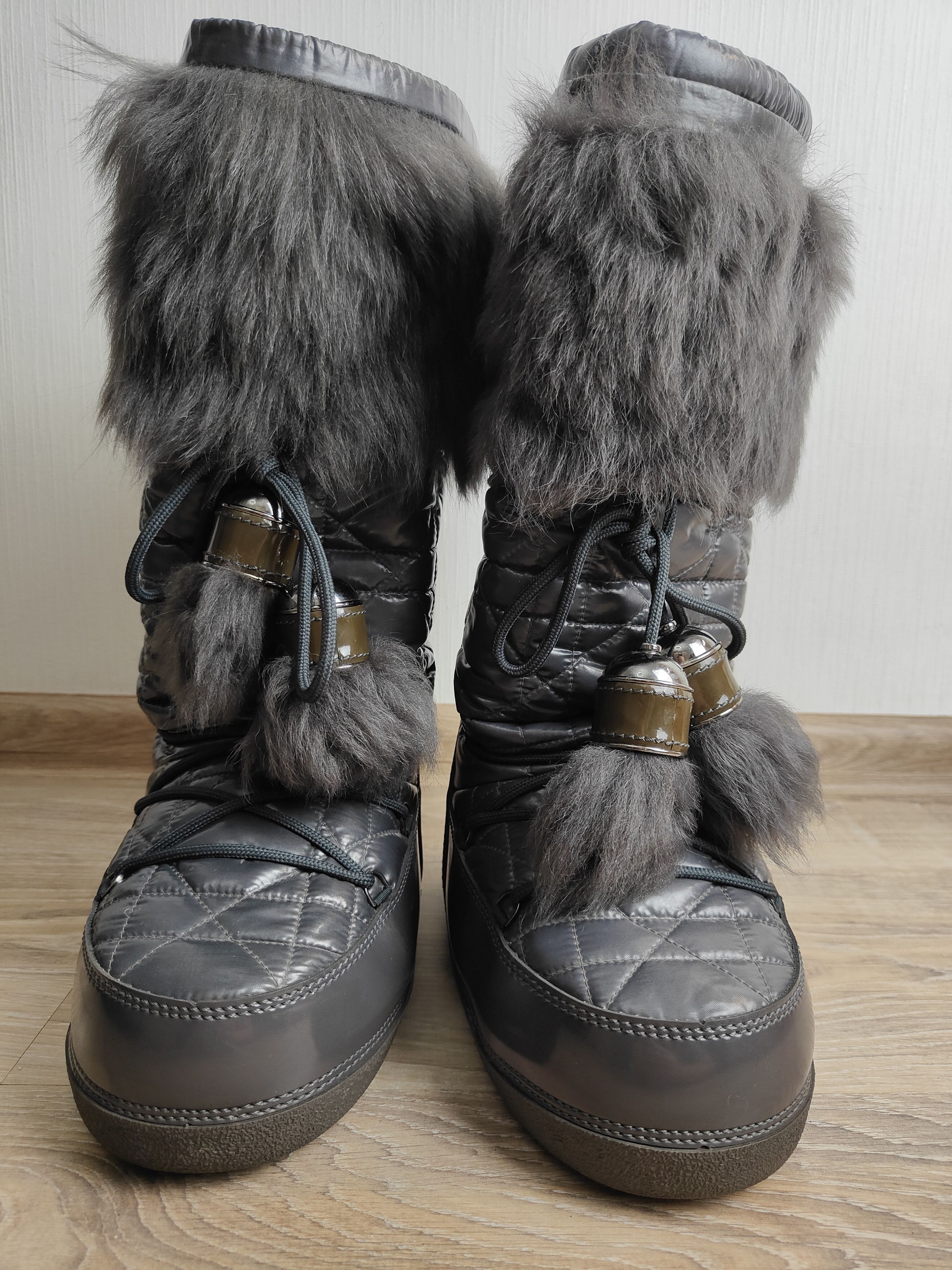 Dior Y2K Dior by John Galliano Fur Quilted Snow Boots Size US 9 / IT 39 - 3 Thumbnail