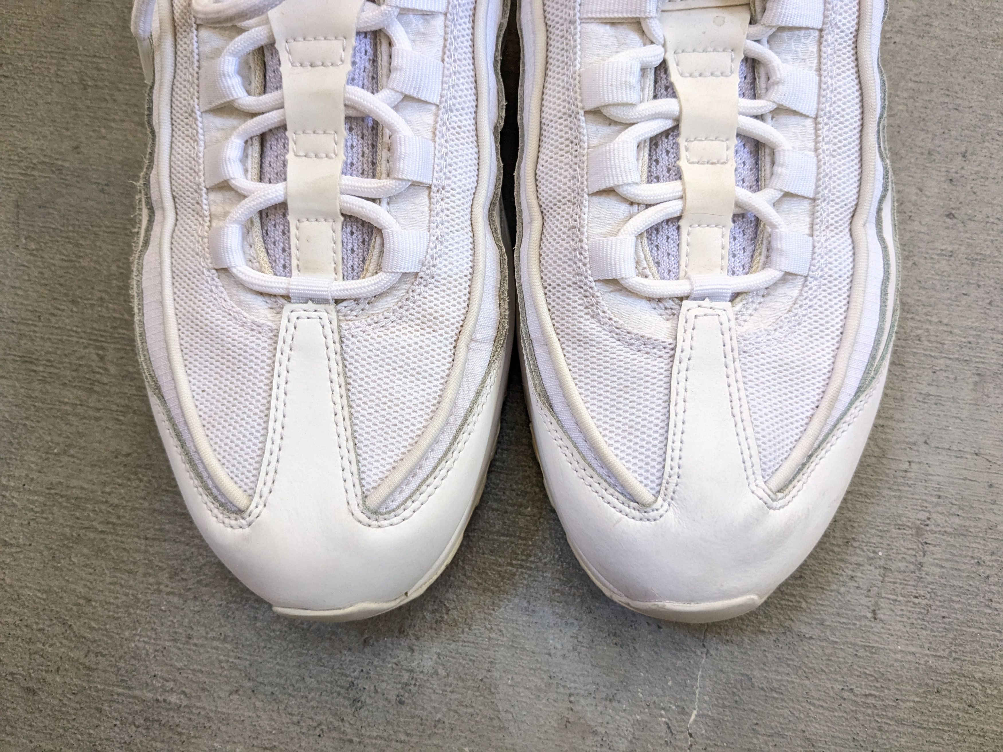 Nike Nike Air Max 95 Essential Triple White Size 11.5 CT1268-100 Size US 11.5 / EU 44-45 - 5 Thumbnail