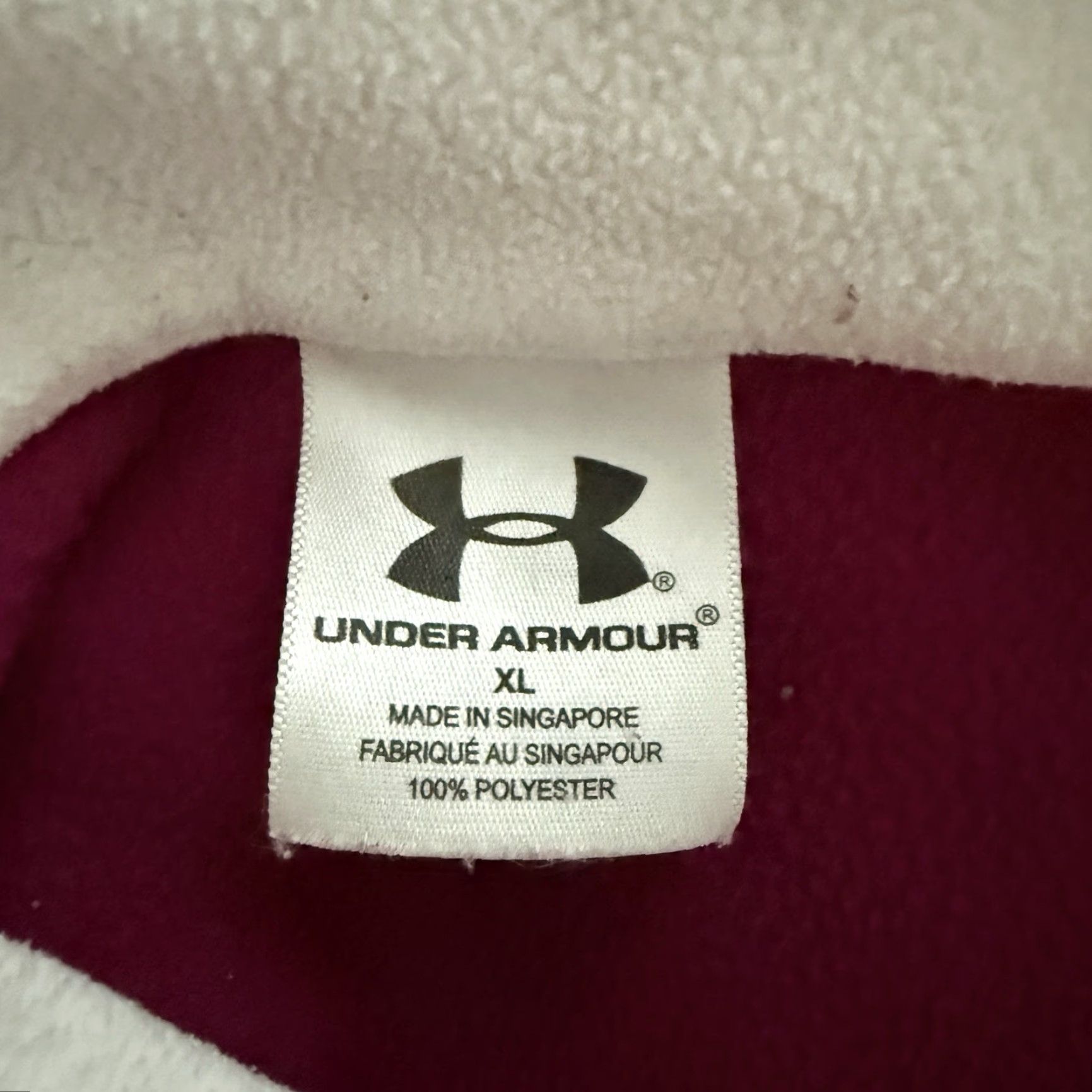 Under Armour Under Armour 100% Polyester Fleece Half Zip Pullover Womens Size XL Pink Regular Casual Activewear Pullover Zip Women Size XL / US 12-14 / IT 48-50 - 4 Thumbnail
