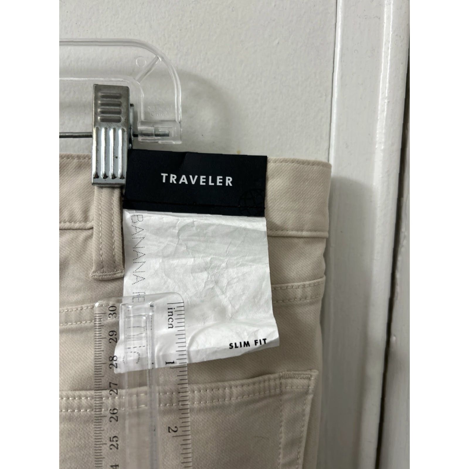 Banana Republic Banana Republic Traveler Pants Mens Size 38x32 Beige Slim Fit Chino NWT Size US 38 / EU 54 - 4 Thumbnail