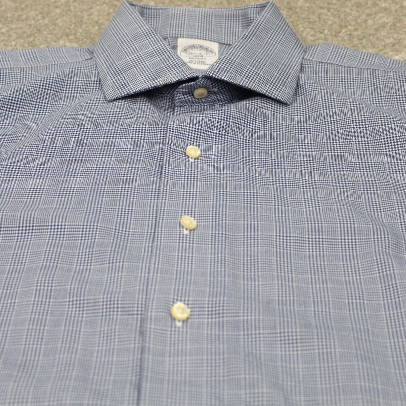 Brooks Brothers Brooks Brothers Regent Dress Shirt Men 16.5 Blue 100% Cotton Non-Iron Long Sleeve Button-Down Collar 33 in Regular Fit Modern Classic 16.5 Mens Size 46R - 4 Thumbnail