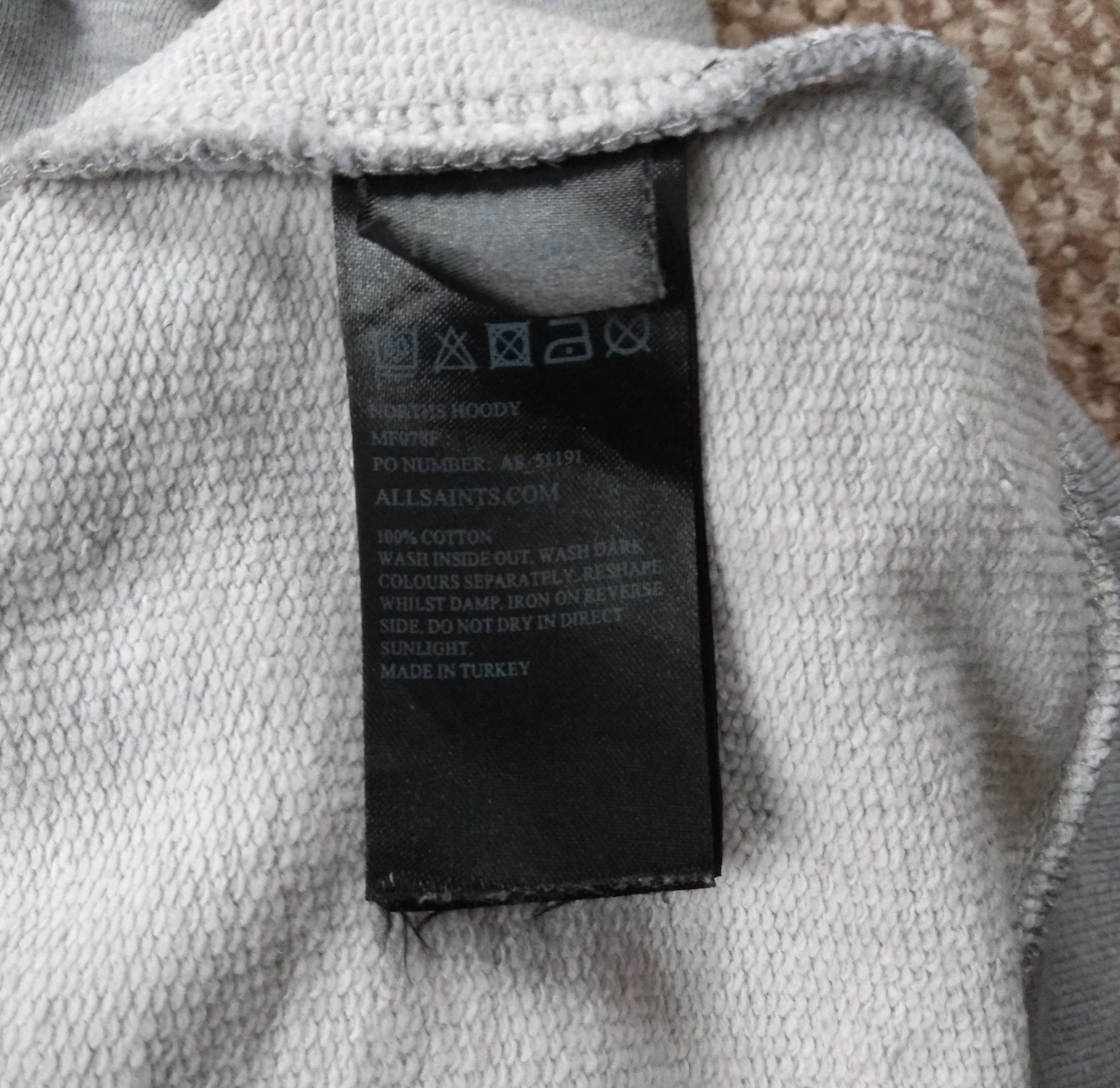 Allsaints AllSaints Norths Hoodie Side Zip Sweatshirt sz M Size US M / EU 48-50 / 2 - 9 Thumbnail
