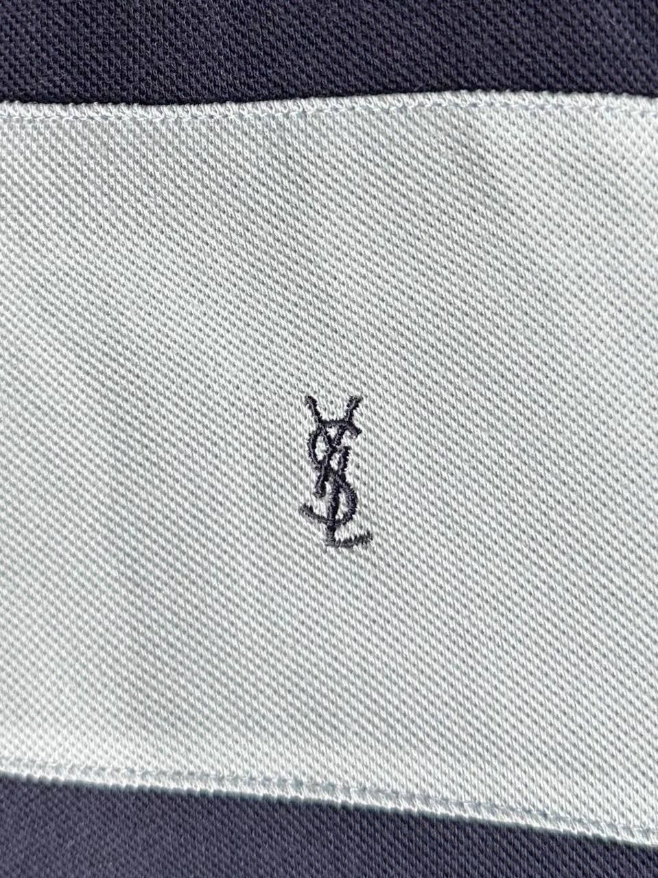 Vintage × Yves Saint Laurent YSL Vintage Yves Saint Laurent Polo striped Shirt Short slv Size US XXL / EU 58 / 5 - 4 Thumbnail
