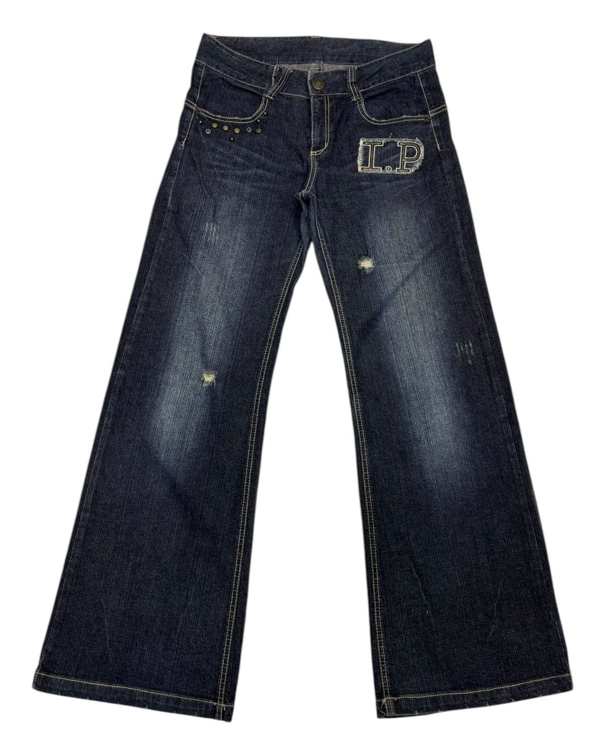If Six Was Nine × JNCO 🔥Y2K Low Rise Flare Baggy Jeans Wide Leg Inner Press Denim Size US 30 / EU 46 - 1 Thumbnail