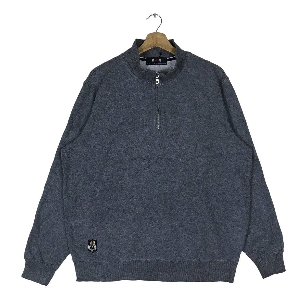 VANJACトレーナー Vintage VAN JAC Quarter Zip Pullover Jumper Sweatshirt