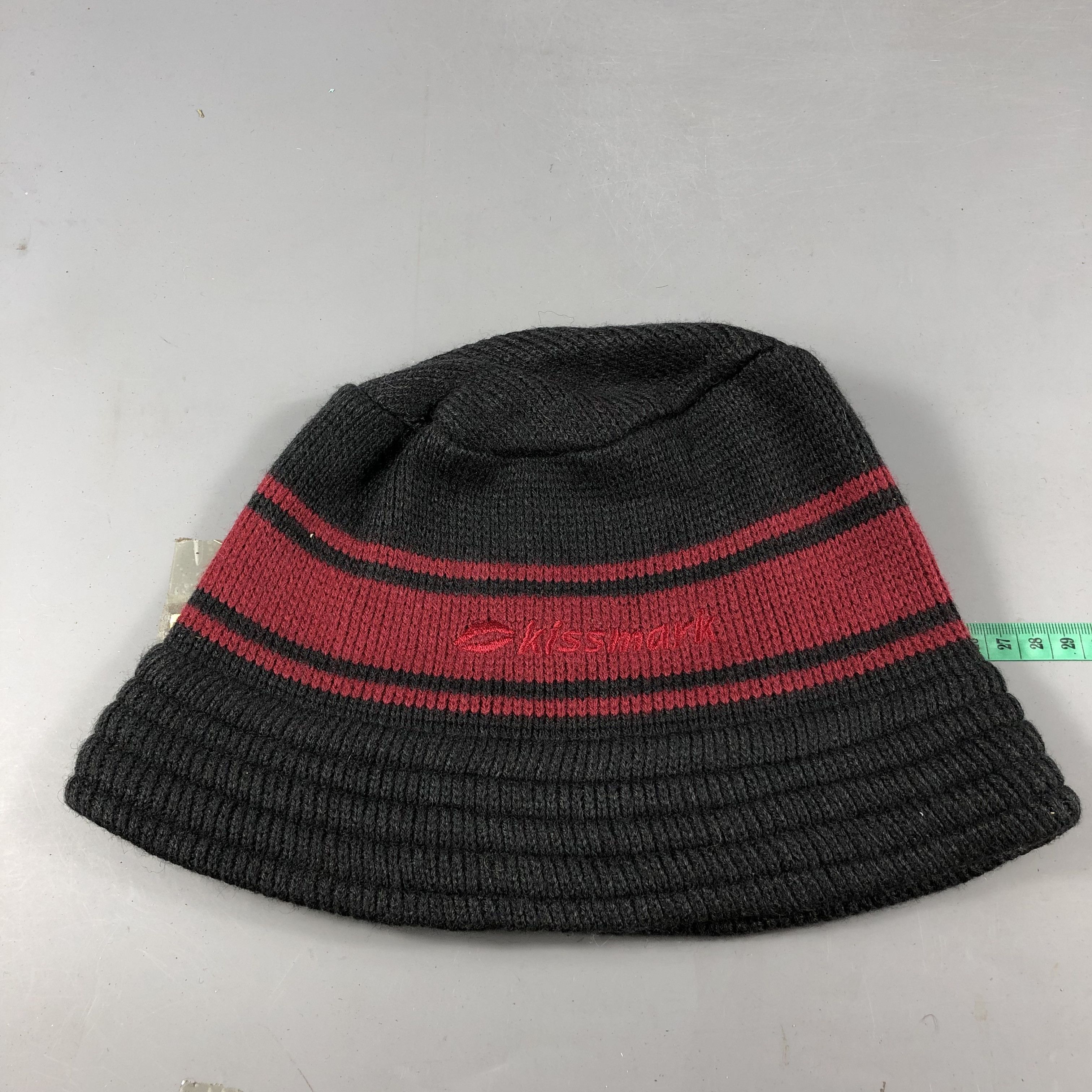 Vintage Kissmark Striped Wool Bucket Hat Beanie Snowcap B819 Size ONE SIZE - 3 Thumbnail
